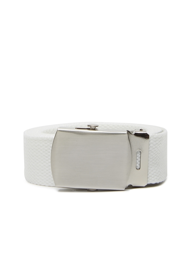 white webbing belt